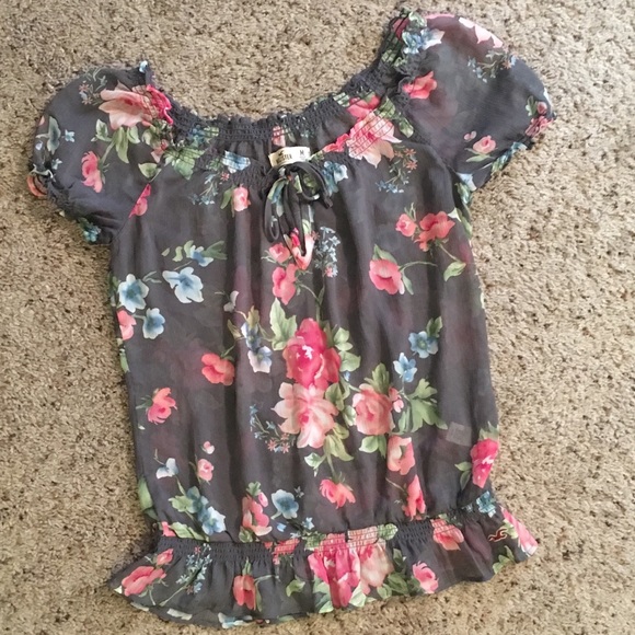 Hollister Tops - Hollister Sheer Floral Top